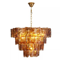 Подвесная люстра PETAL GLASS Gold D50 