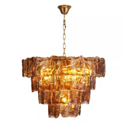 Подвесная люстра PETAL GLASS Gold D50 