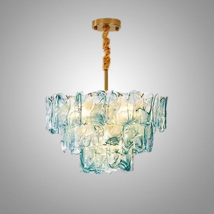 Подвесная люстра PETAL GLASS Blue D50 