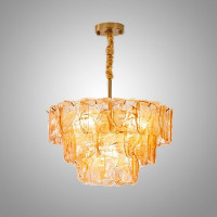 Подвесная люстра PETAL GLASS Gold D50 