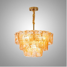 Подвесная люстра PETAL GLASS Gold D50 