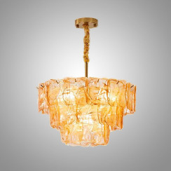 Подвесная люстра PETAL GLASS Gold D50 