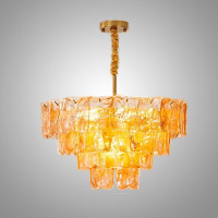 Подвесная люстра PETAL GLASS Gold D60 