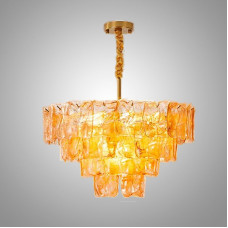 Подвесная люстра PETAL GLASS Gold D60 