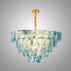 Подвесная люстра PETAL GLASS Blue D80