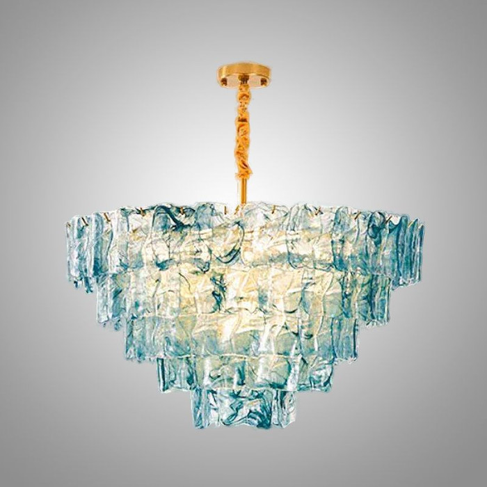 Подвесная люстра PETAL GLASS Blue D80