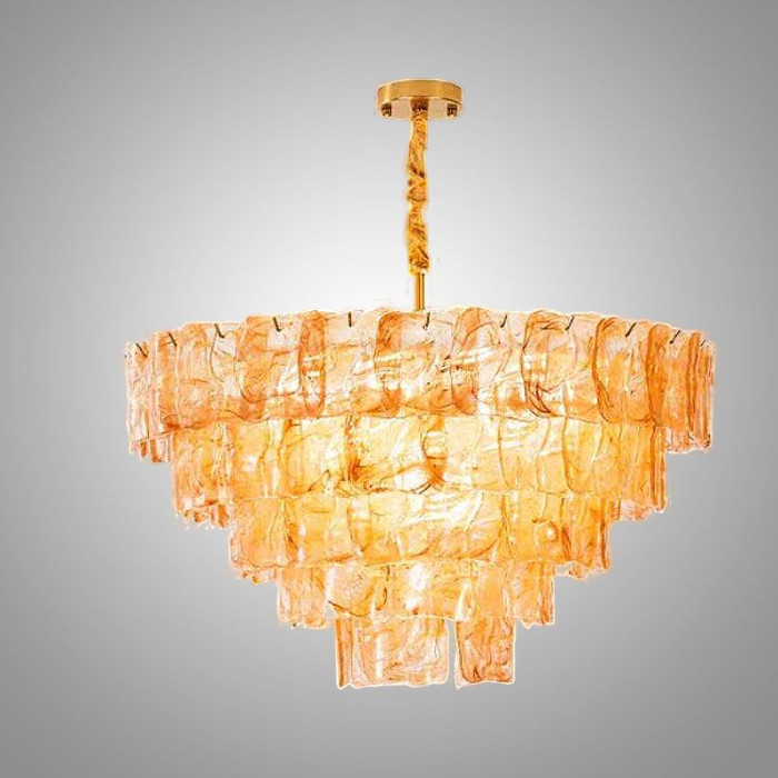 Подвесная люстра PETAL GLASS Gold D80 
