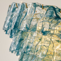 Подвесная люстра PETAL GLASS Blue D50 