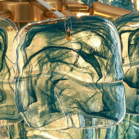 Подвесная люстра PETAL GLASS Blue D50 