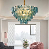 Подвесная люстра PETAL GLASS Blue D50 