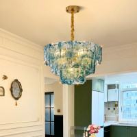 Подвесная люстра PETAL GLASS Blue D50 