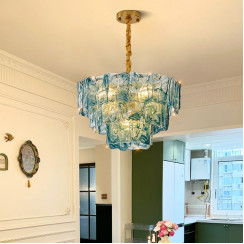 Подвесная люстра PETAL GLASS Blue D60