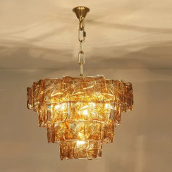 Подвесная люстра PETAL GLASS Gold D50 