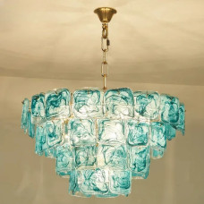 Подвесная люстра PETAL GLASS Blue D50 