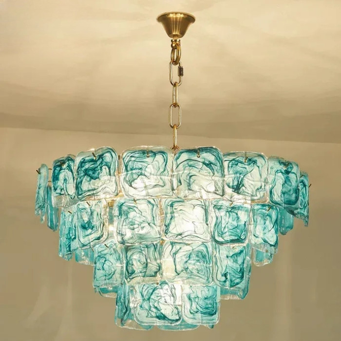 Подвесная люстра PETAL GLASS Blue D60