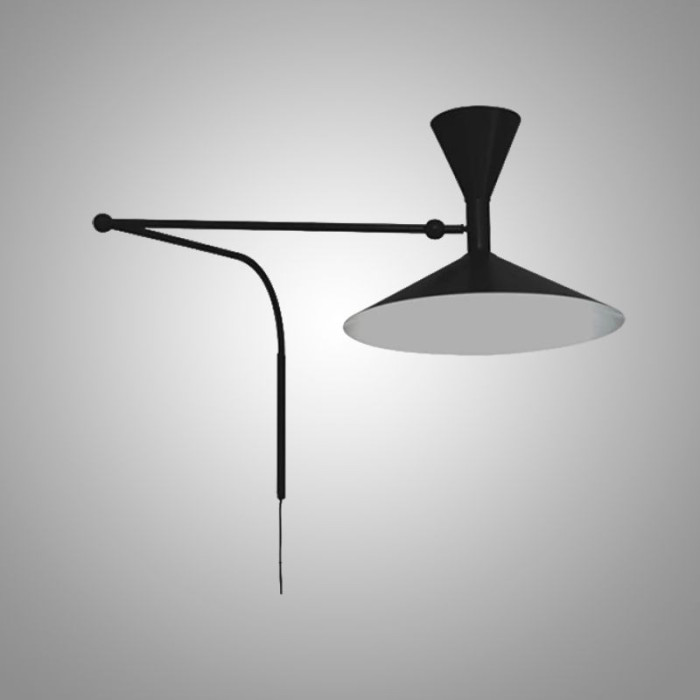 Настенный светильник Duo Play Black с проводом