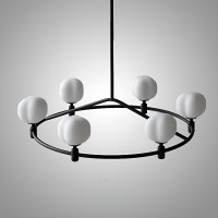 Люстра на штанге Ring Cotton Black