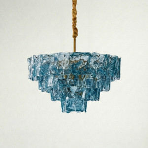 Подвесная люстра PETAL GLASS Blue D60