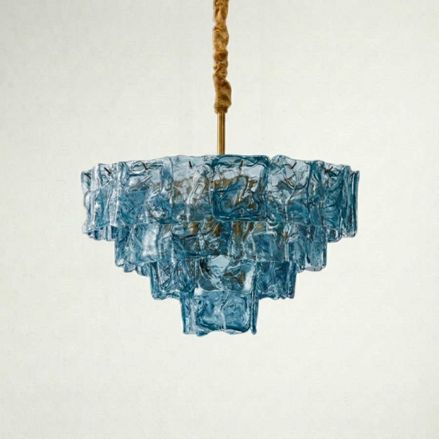 Подвесная люстра PETAL GLASS Blue D60