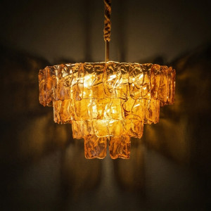Подвесная люстра PETAL GLASS Gold D60