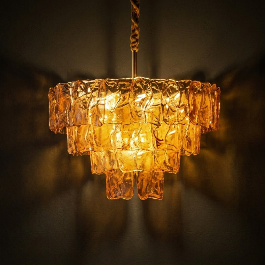 Подвесная люстра PETAL GLASS Gold D60