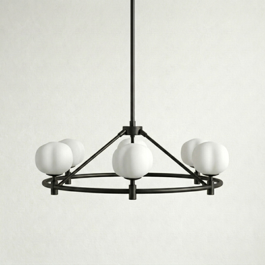 Люстра на штанге Ring Cotton Black