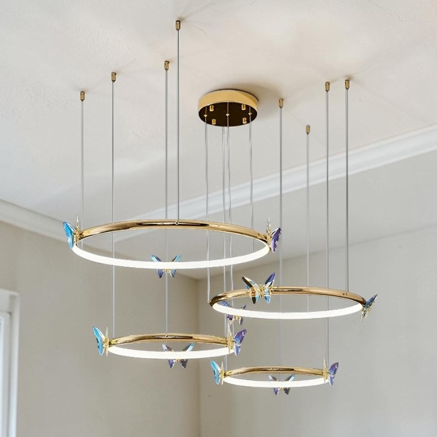 Подвесная люстра Crystal Butterfly P4 D40 D50 D60 D80