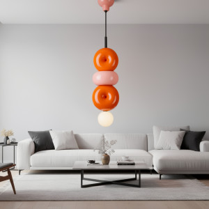 Подвесной светильник BUBBI Orange+Pink